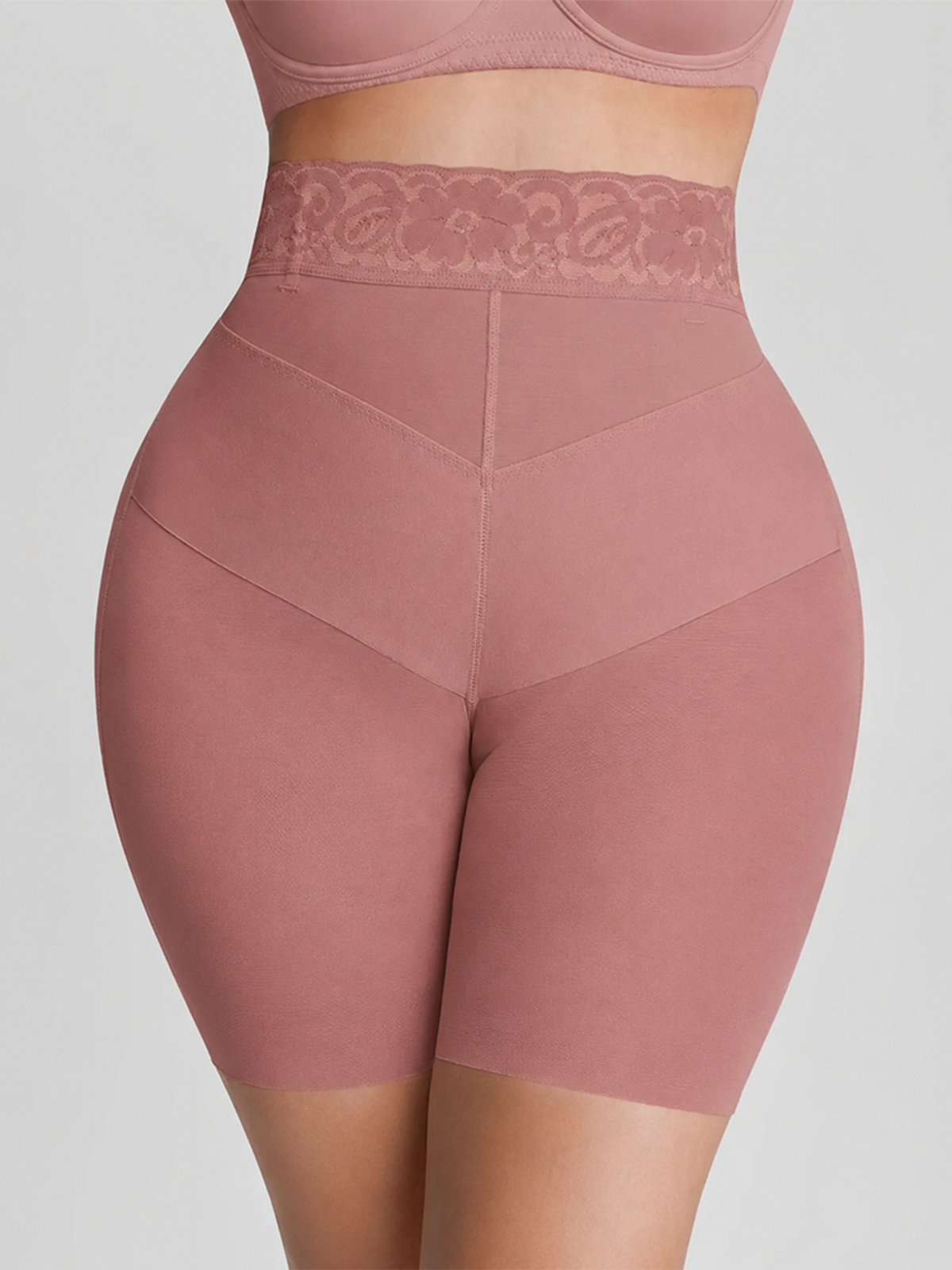 Lace High Waisted Tummy Control Shapewear Shorts