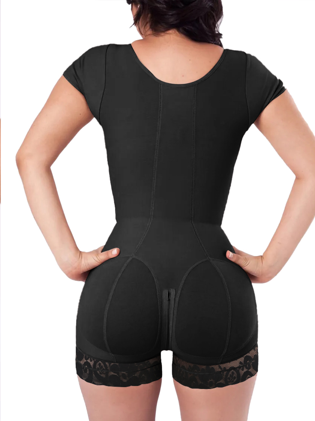 Short Sleeve Tummy Control Fajas Shapewear