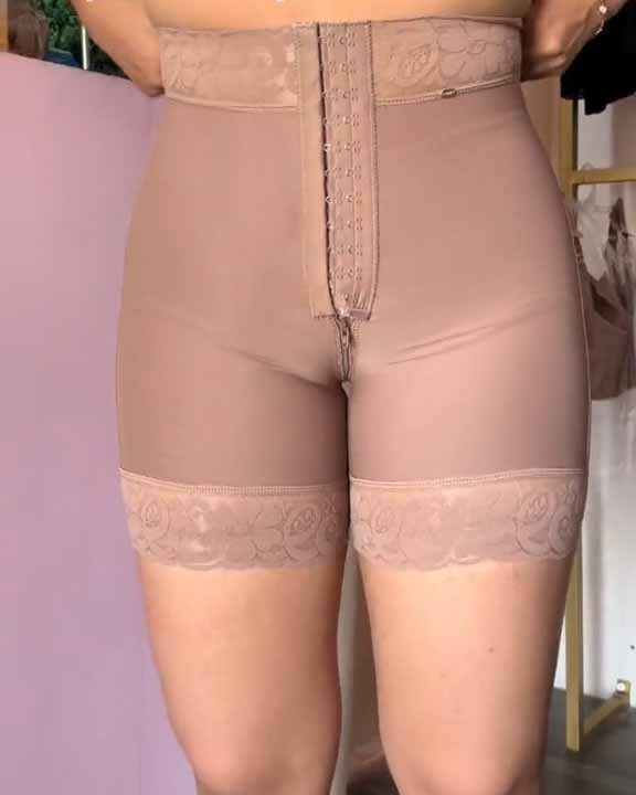 High Waisted Hip Lifting Shape Pants with Hook and Eye