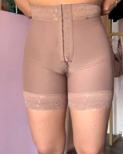 High Waisted Hip Lifting Shape Pants with Hook and Eye