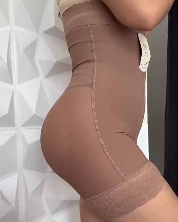 High Waist Butt Lifter Open-Crotch Shorts