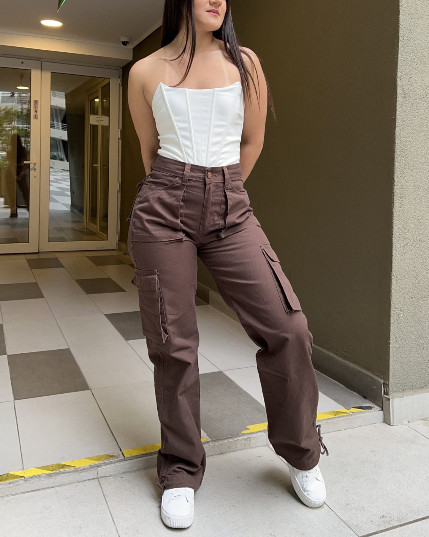 Women Baggy Cargo Jeans-ChicCurve