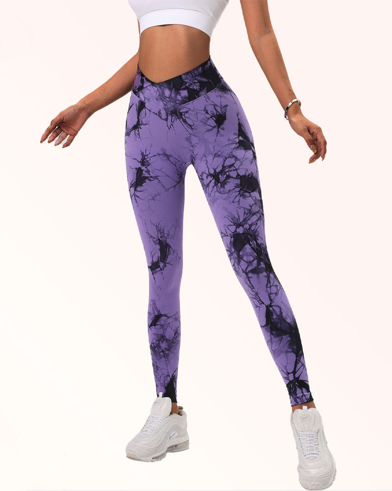 Seamless Tie Dye High Waist Yoga pants