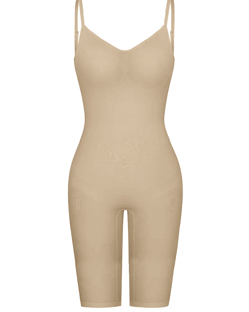 Seamless Backless Mid-Length Full Body Shaper