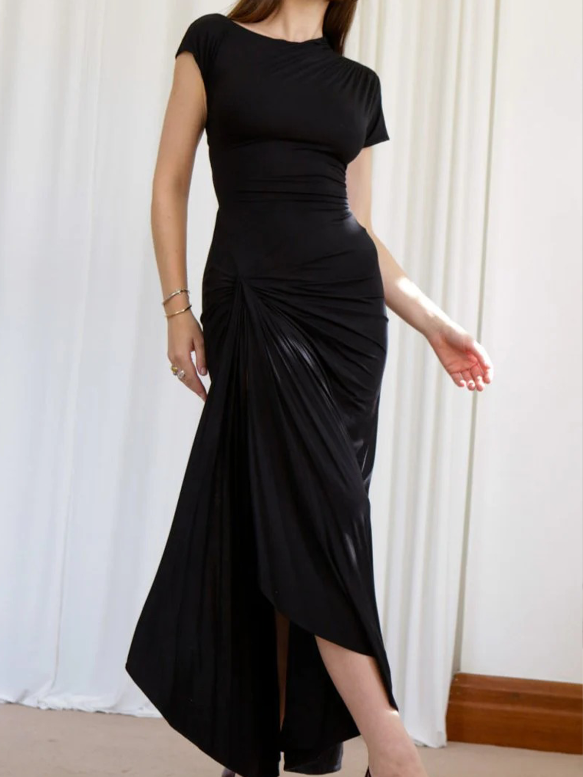 Elegant Short Sleeve Dress