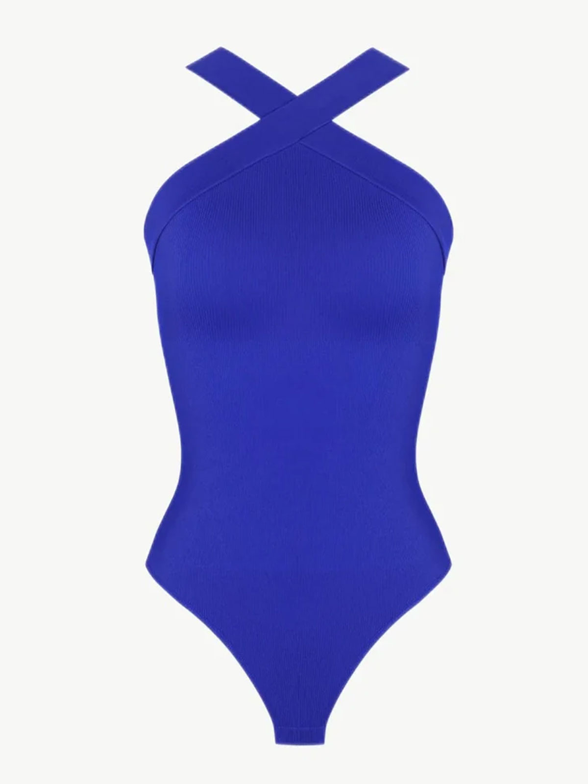 Seamless Crossover Halter Thong Shaping Bodysuit