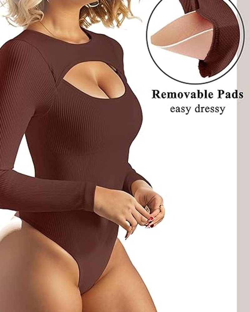 Long Sleeve Ribbed Jumpsuit