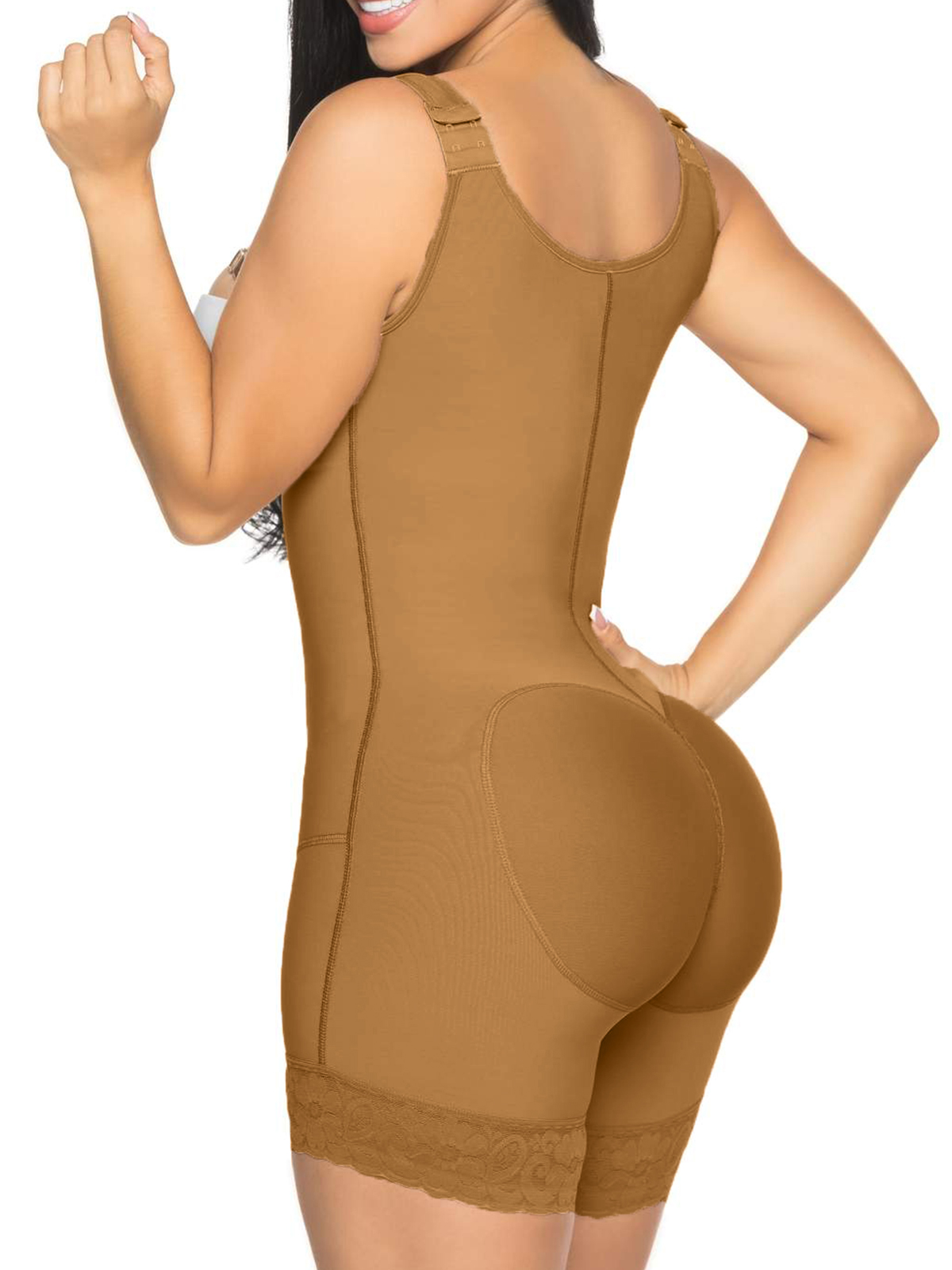 Full Body Open Bust Shapewear with Support Belt