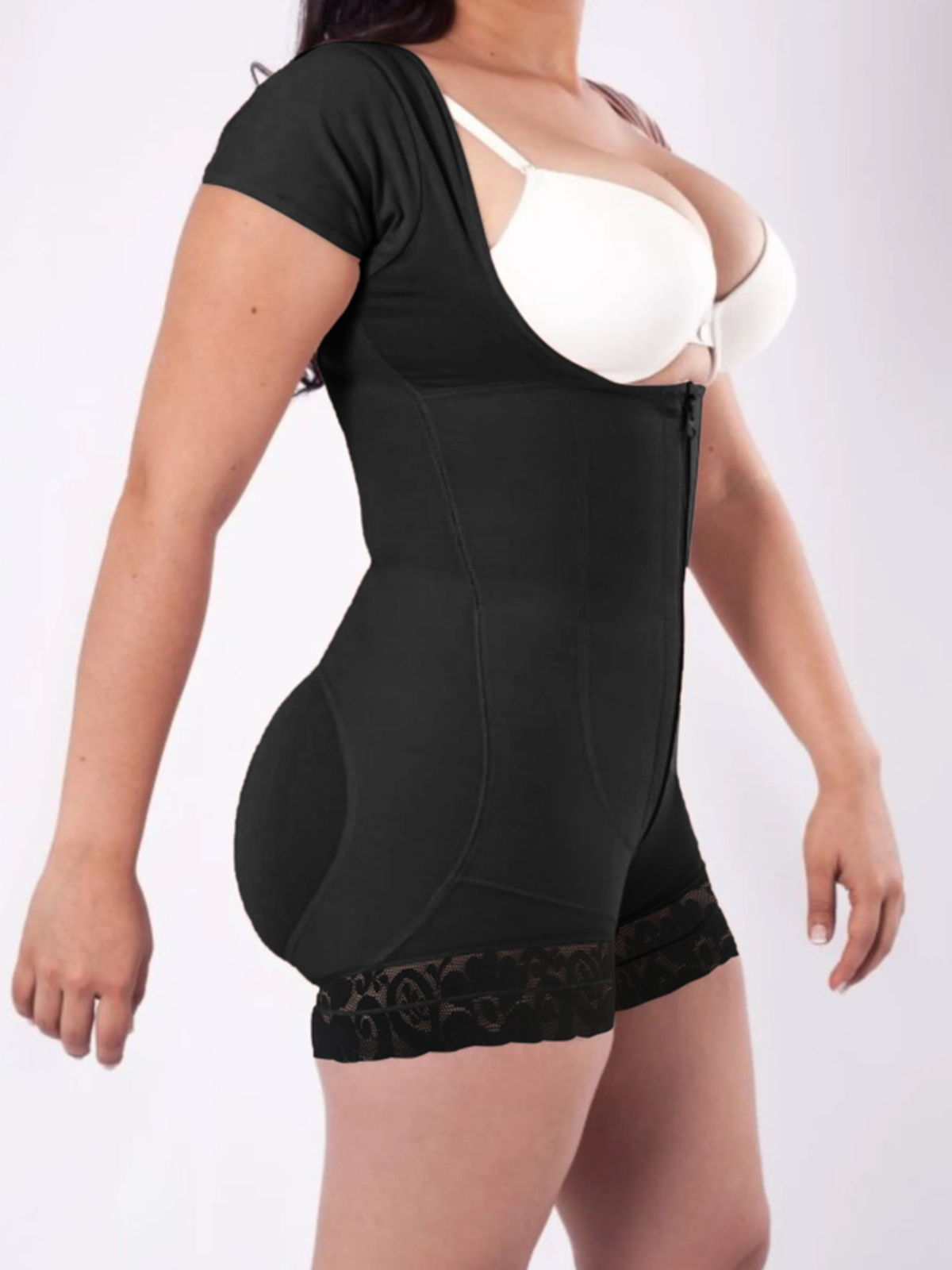 Short Sleeve Tummy Control Fajas Shapewear