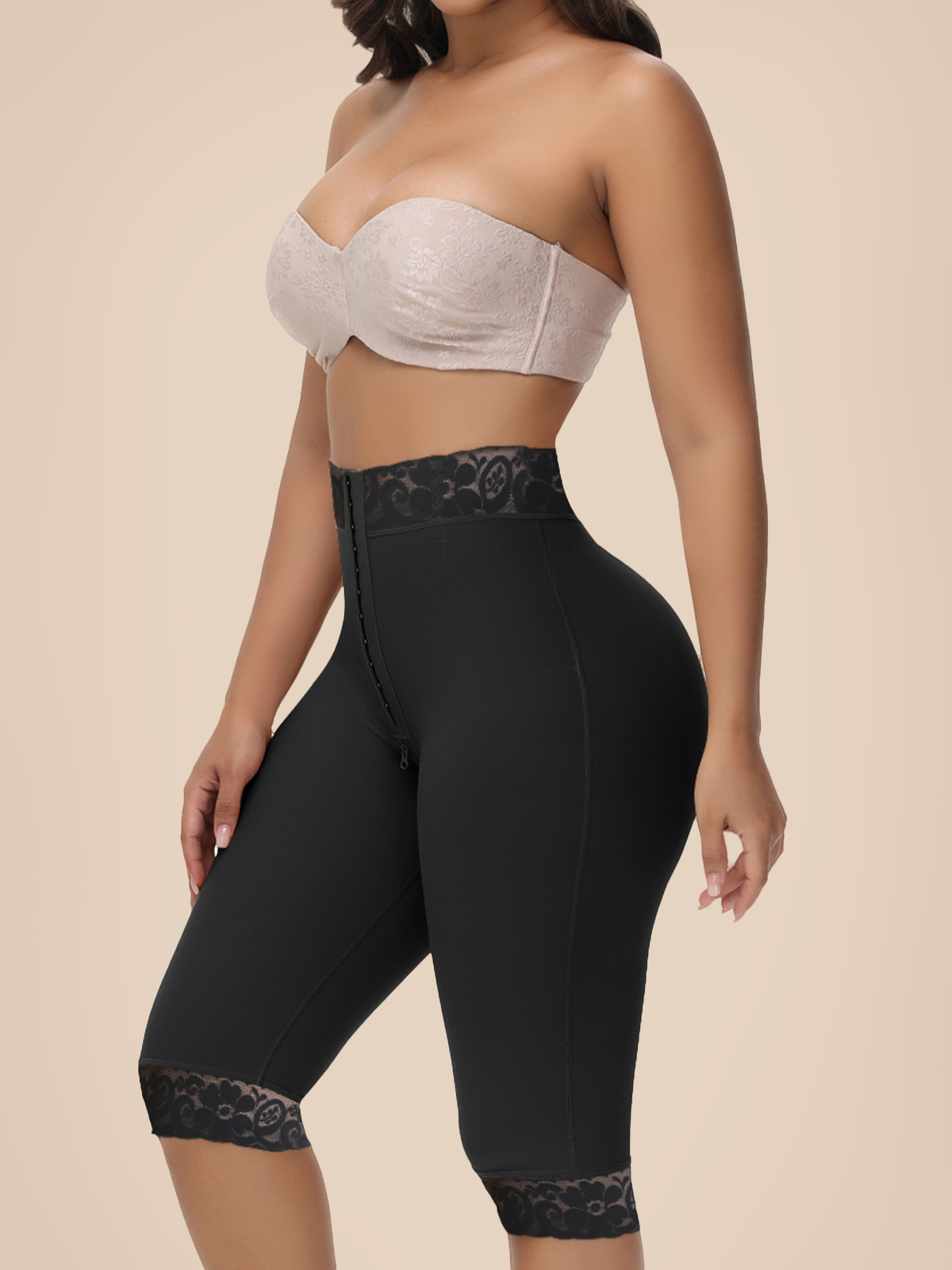 Mid Knee Length Tummy Control Hip Lifting Shaper Shorts