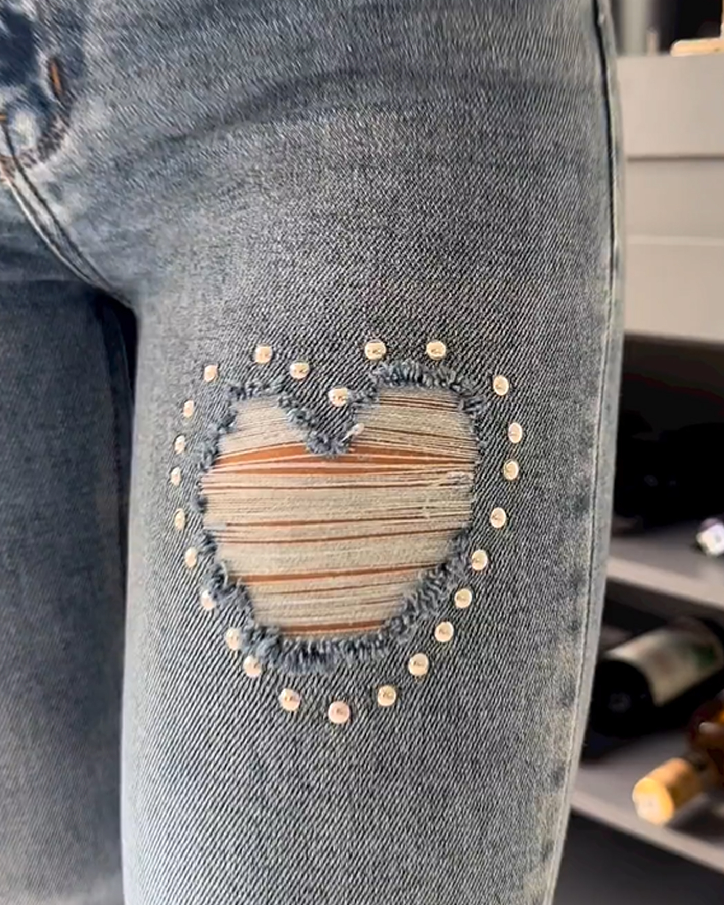 ChicCurve Fashion Heart Skinny Belt Jeans