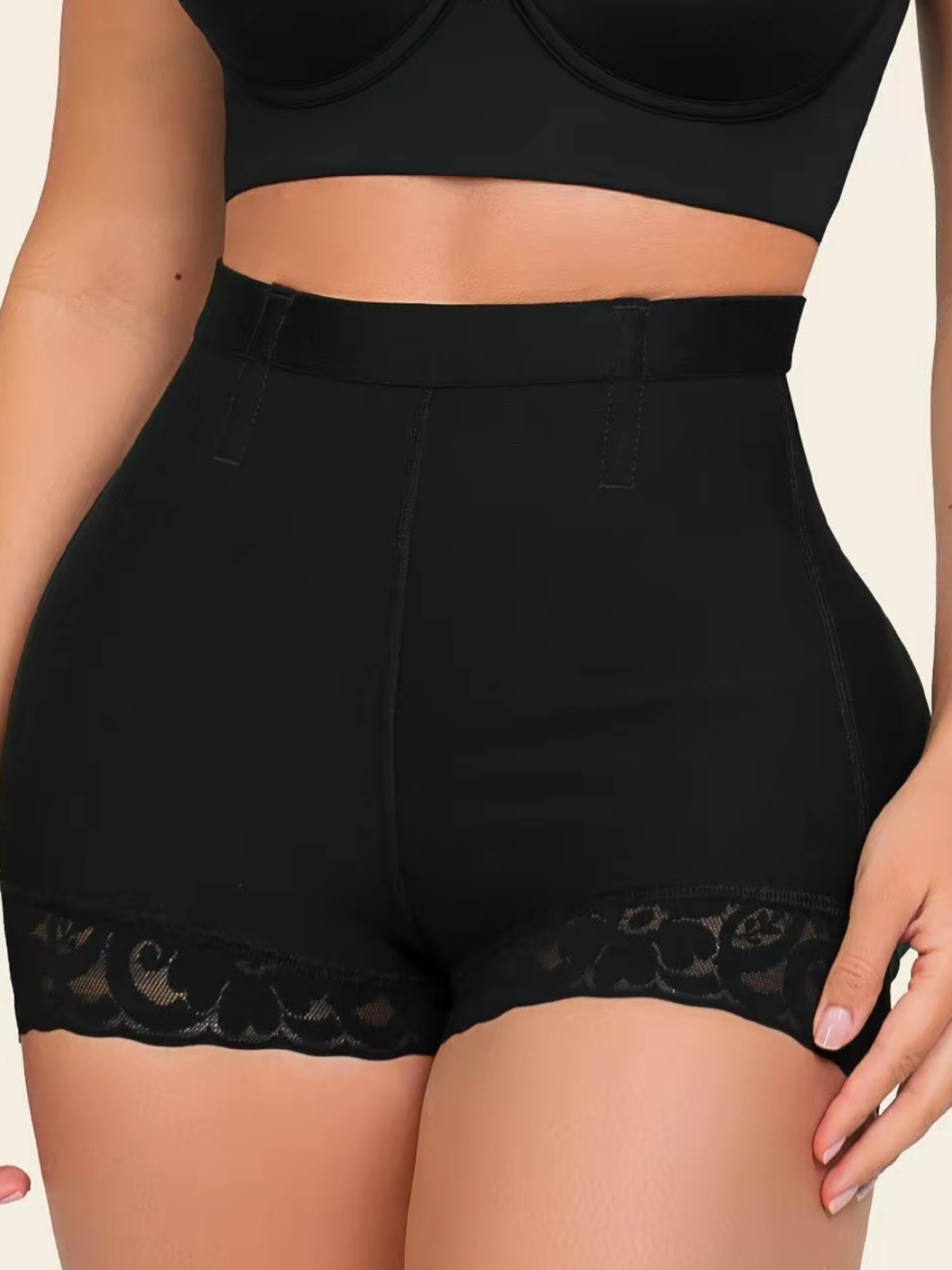 Sleeveless Bustier Shaping Top Shaping Shorts Thong Three Pieces Set