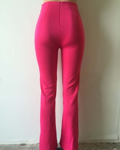 Stylish Slim Personality Double Breasted Flared Pants