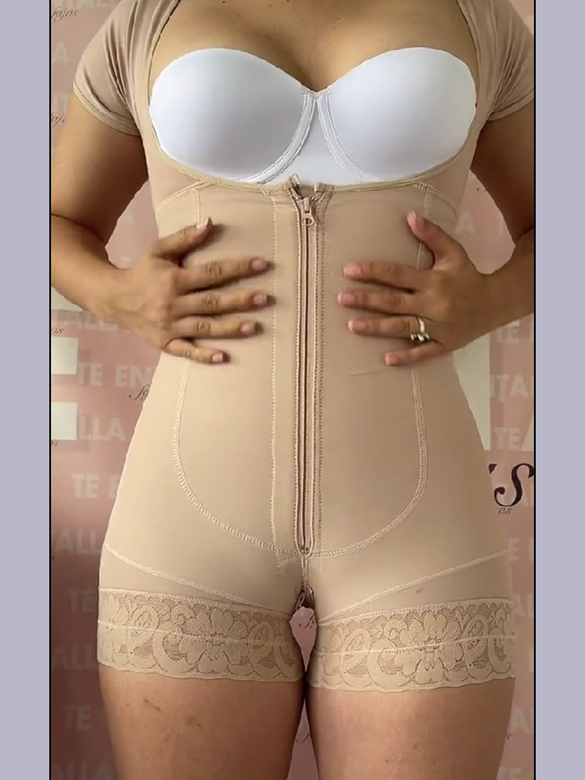 Short Sleeve Tummy Control Fajas Shapewear