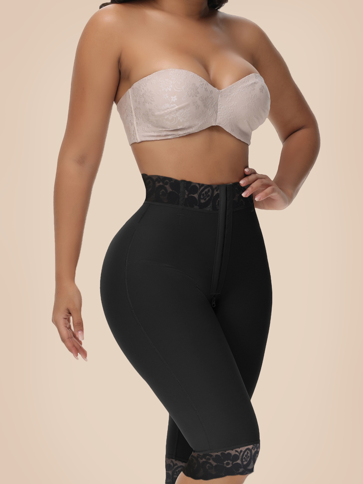 Mid Knee Length Tummy Control Hip Lifting Shaper Shorts