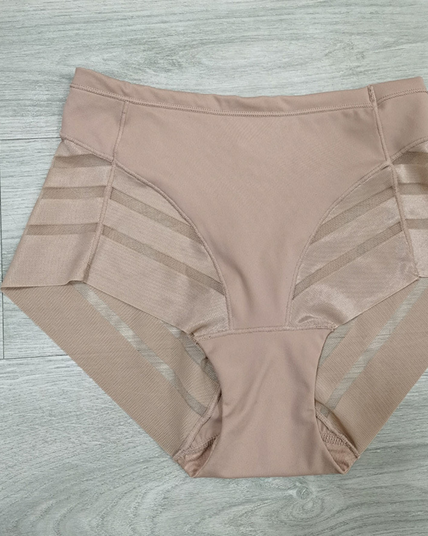 Chiccurve Hip Lift Sheer Mesh Striped Panties