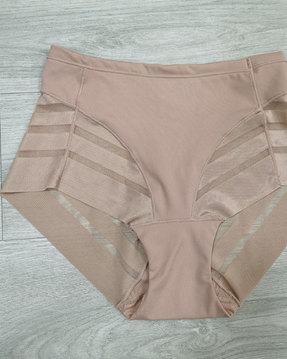 Chiccurve Hip Lift Sheer Mesh Striped Panties