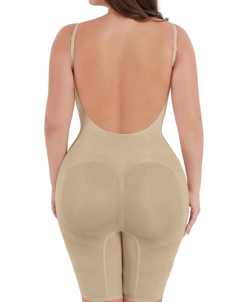 Seamless Backless Mid-Length Full Body Shaper