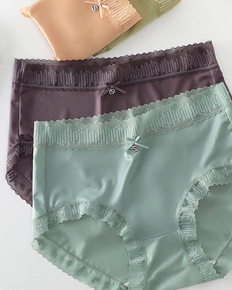 High Waist Lightweight Luxury Mulberry Silk Antibacterial Crotch Panties