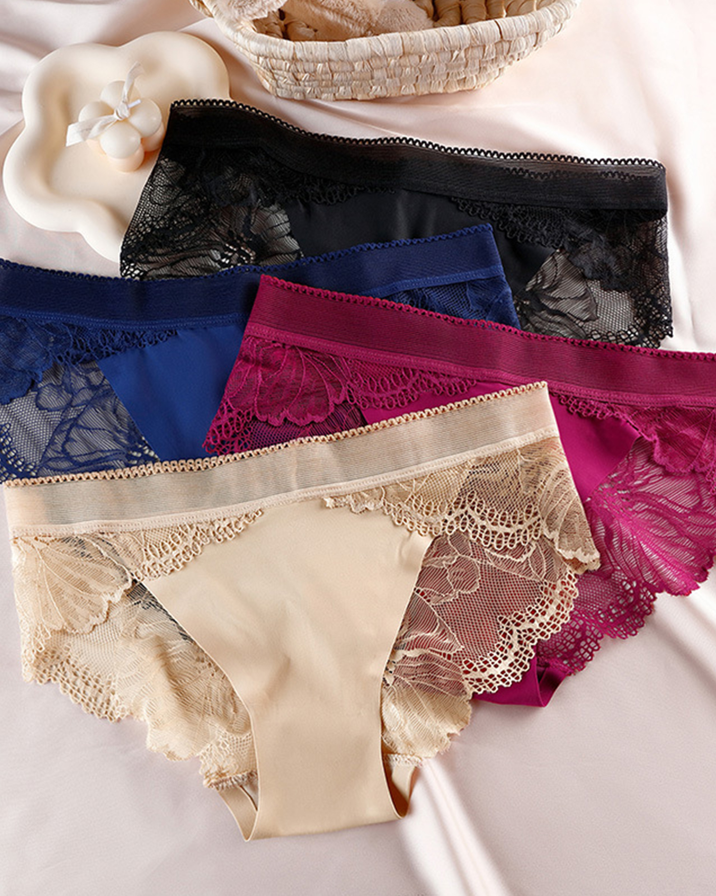 ChicCurve Luxury Lace Silk Underwear Panty