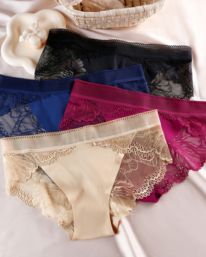 ChicCurve Luxury Lace Silk Underwear Panty