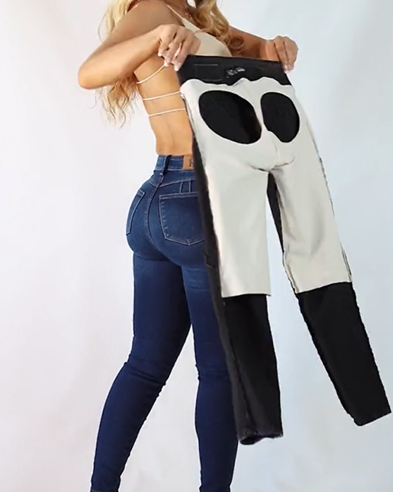 High-Waisted Hip-Lifting Jeans