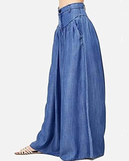 Solid Color Long Wide Leg Flared Pants