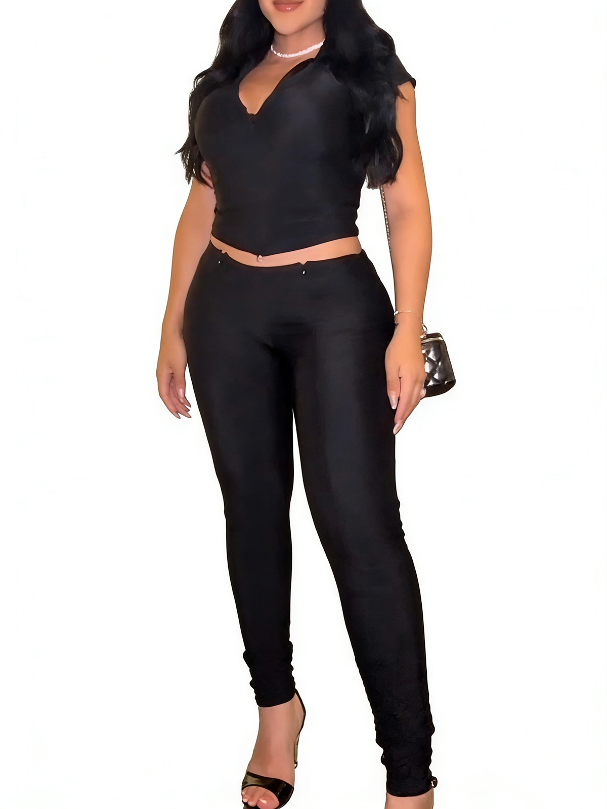 Slim Fit Cardigan Top With Double Lining And Skinny Jeans Two Piece Set