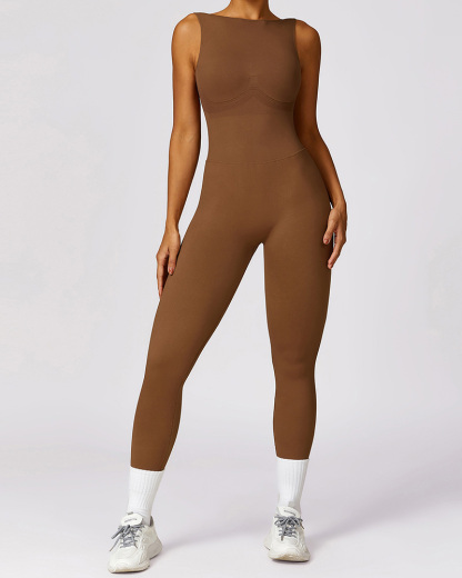 Cut-Out Hip Lift One-Piece Yoga Suit