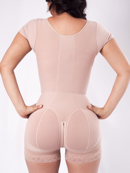 Short Sleeve Tummy Control Fajas Shapewear