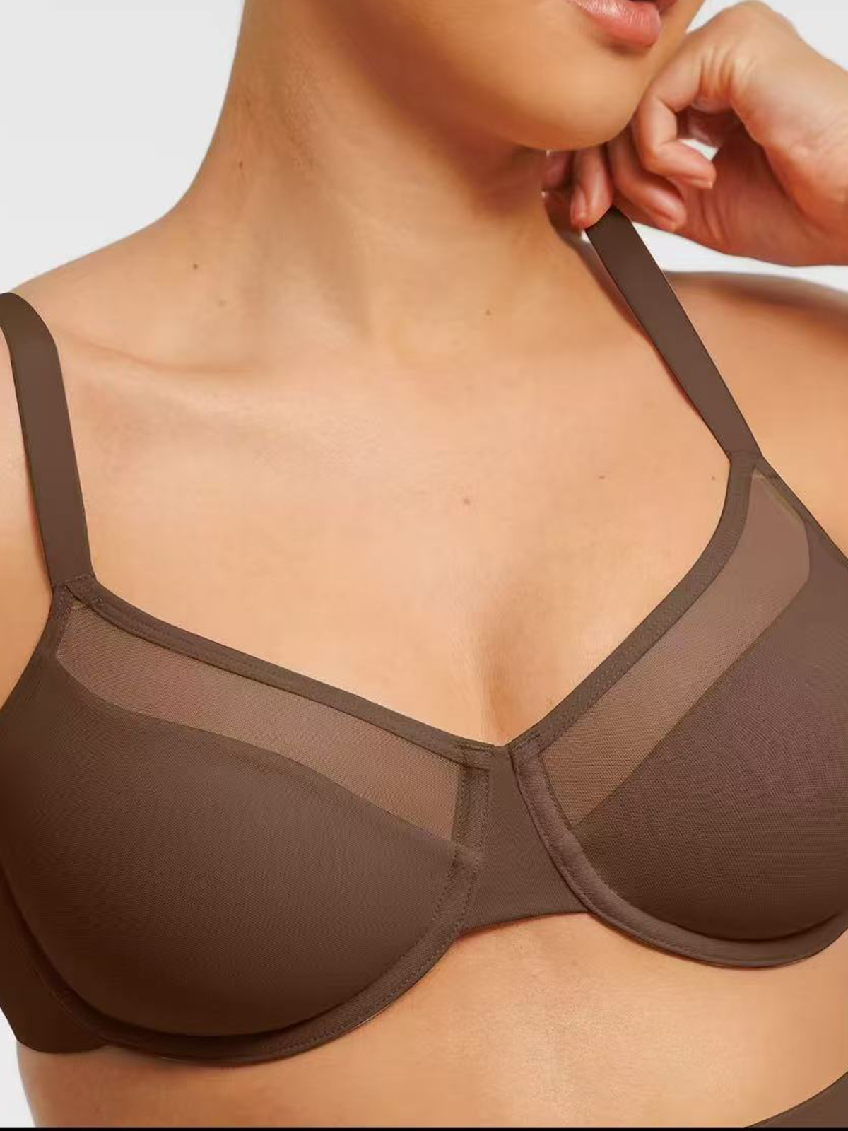 Women's Bra Comfort Underwire Half Cup Bra Deep U-Back Plus Size Full Cup