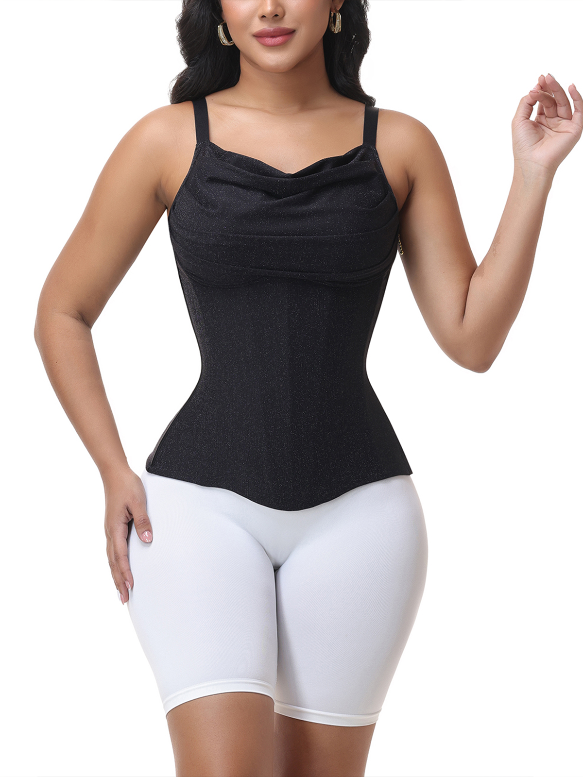 Side Zipper Waist Trainer Tank Top Bustier Corset Body Shaper