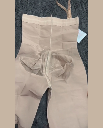 Lace Zipper Under Bust Shaping Bodysuit Shorts