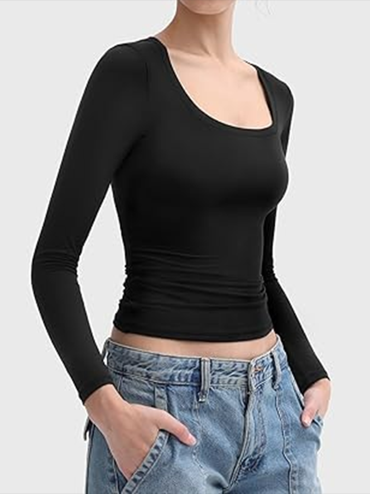 Tight Fitting Double Layered Crop Top
