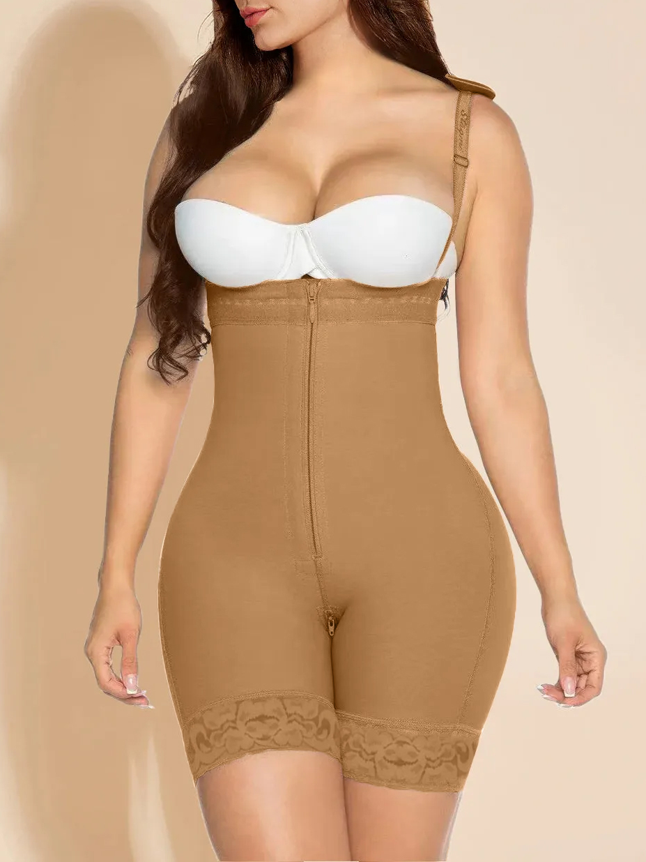Fajas Colombianas Butt Lifter Shapewear Shorts Crotch with Zipper Ref 1008