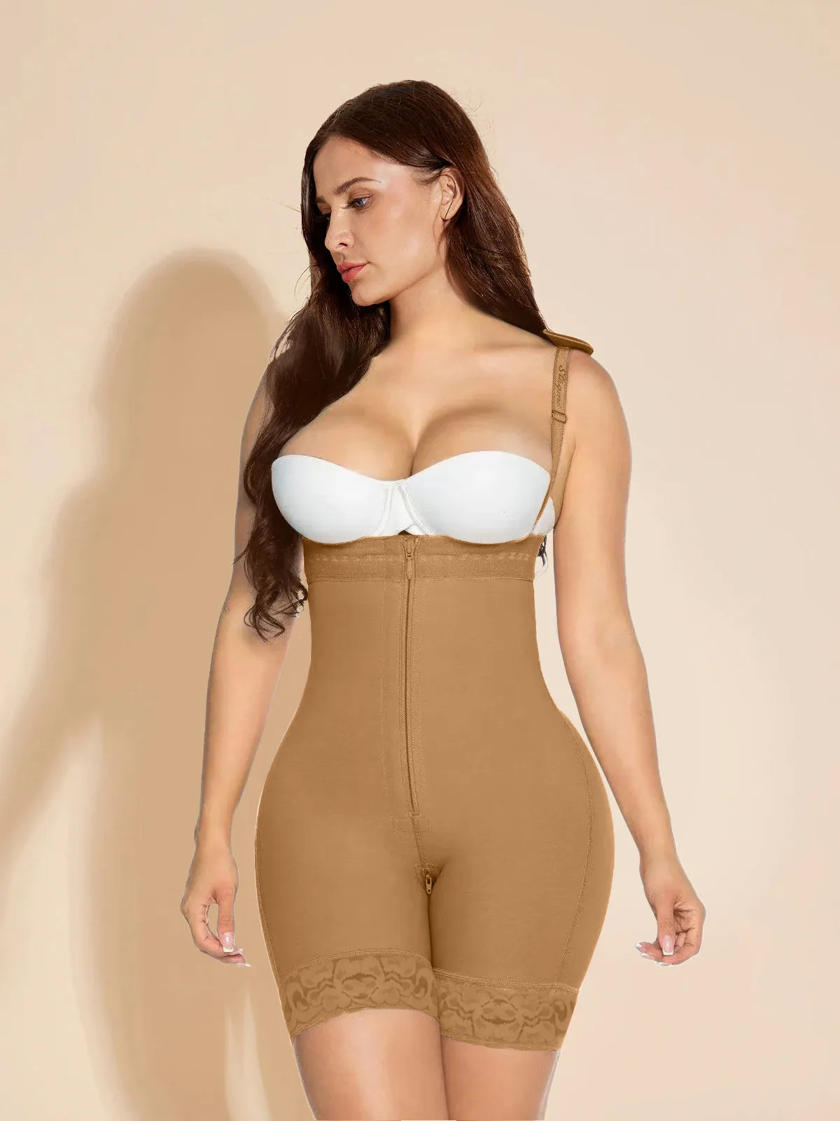 Fajas Colombianas Butt Lifter Shapewear Shorts Crotch with Zipper Ref 1008-ChicCurve