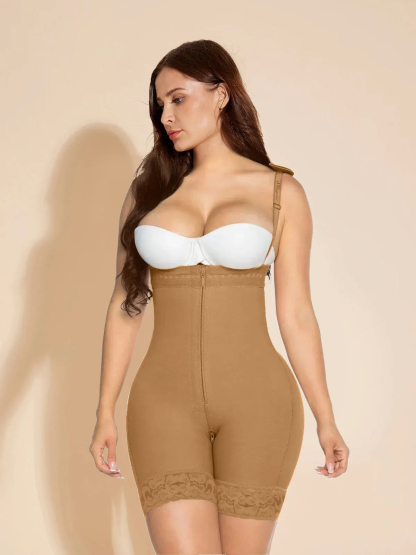 Fajas Colombianas Butt Lifter Shapewear Shorts Crotch with Zipper Ref 1008