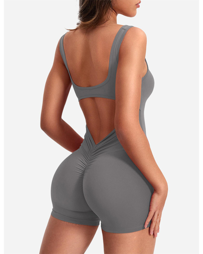 Backless Slim Fit Butt Lifting Yoga Jumpsuit