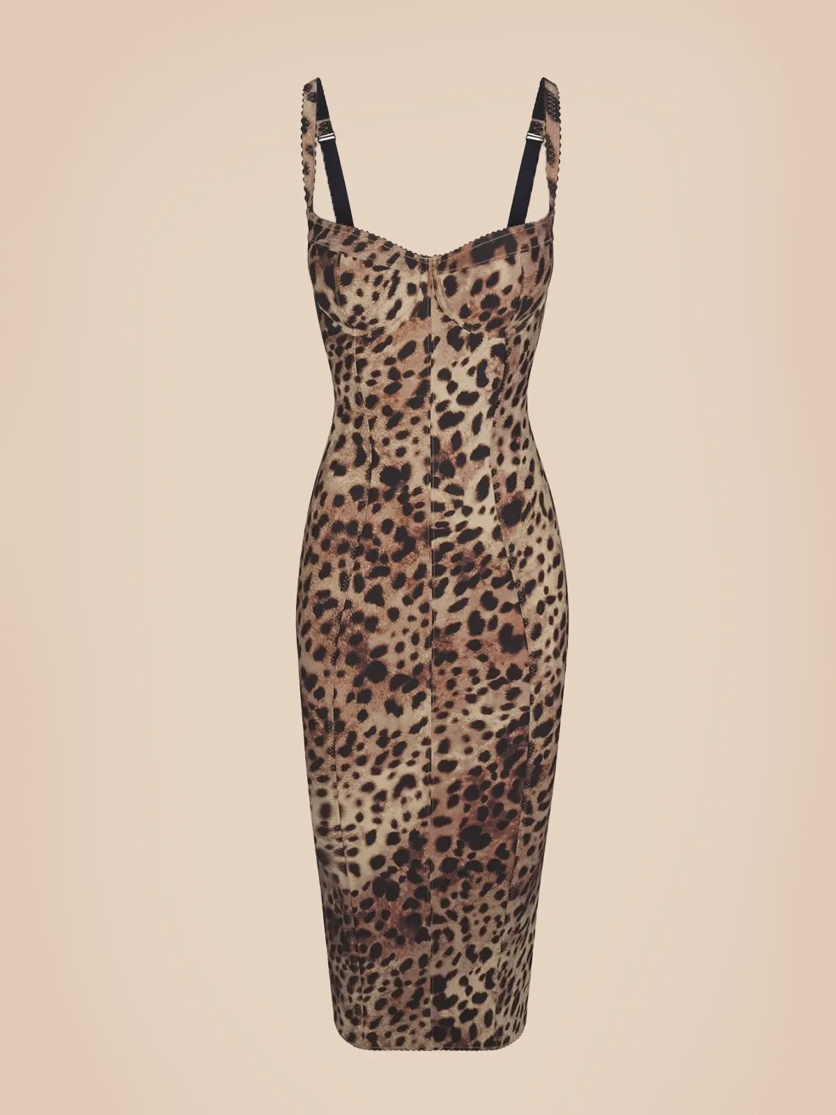 Leopard Print Fitted Stretch Dress