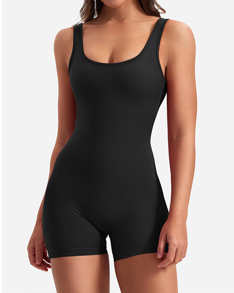Backless Slim Fit Butt Lifting Yoga Jumpsuit