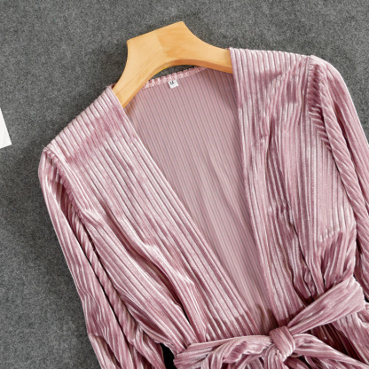 Velvet Sexy Lace Two Piece Pajamas