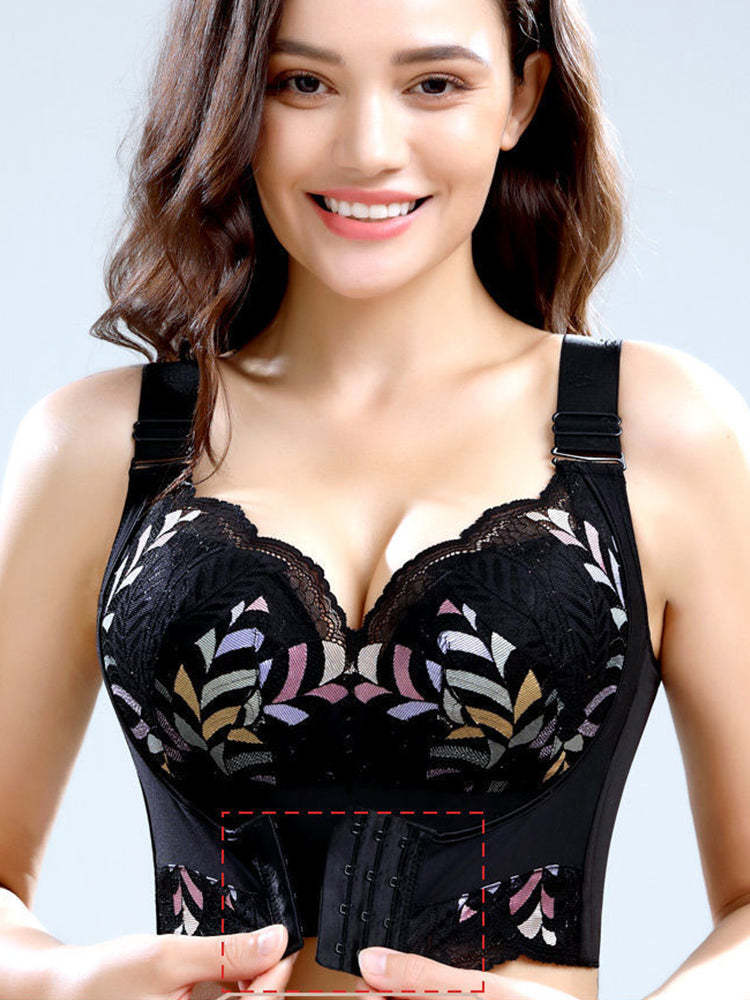 ChicCurve Side Support Longline Wide Adjustable Straps Wireless Bra