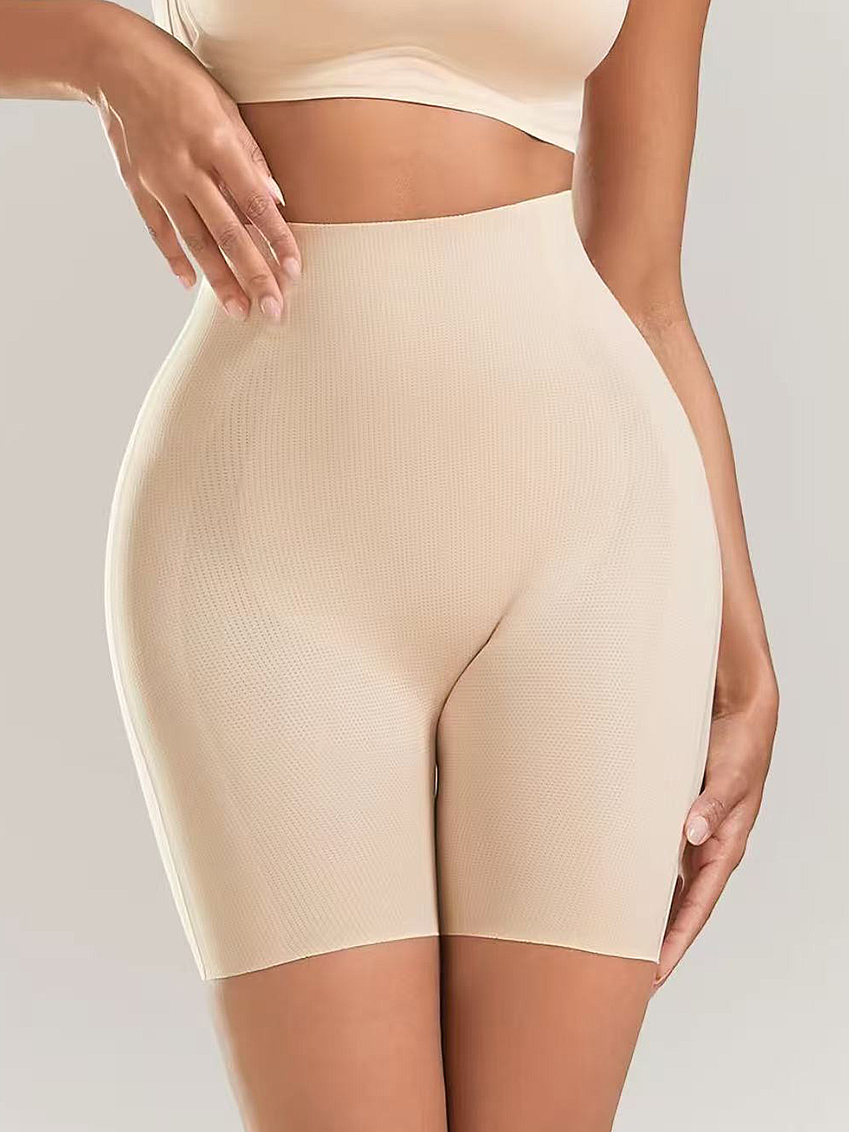 Women's Seamless Design Tummy Control Shaper Shorts Built-in Gusset High Waist Shaper Pants