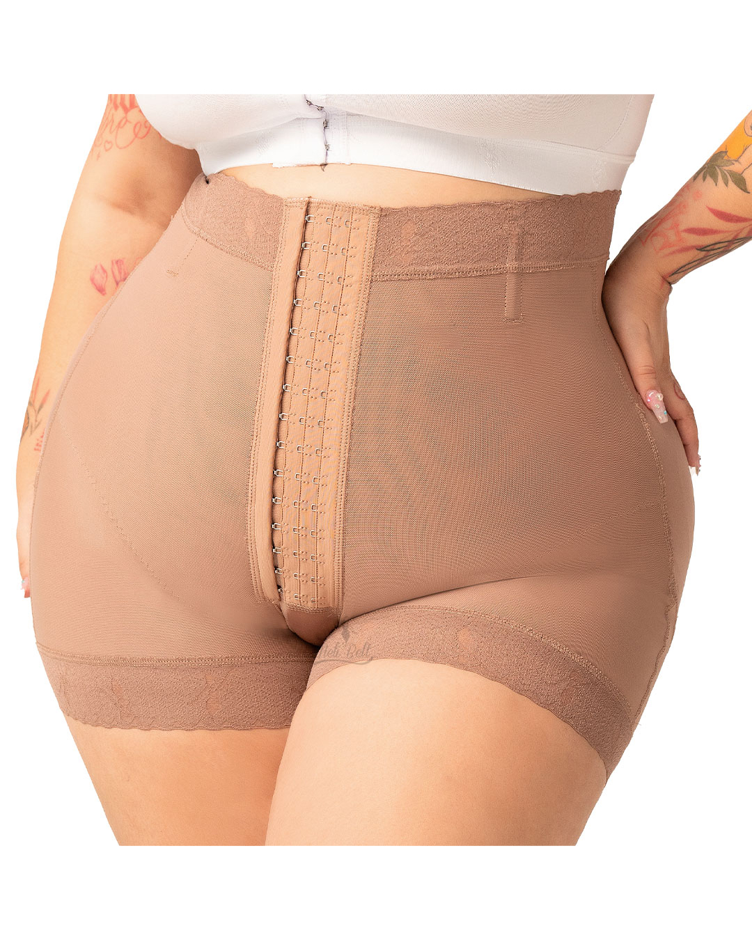 High Waist Butt Lift Shorts With Three Levels Of Hook And Eyes