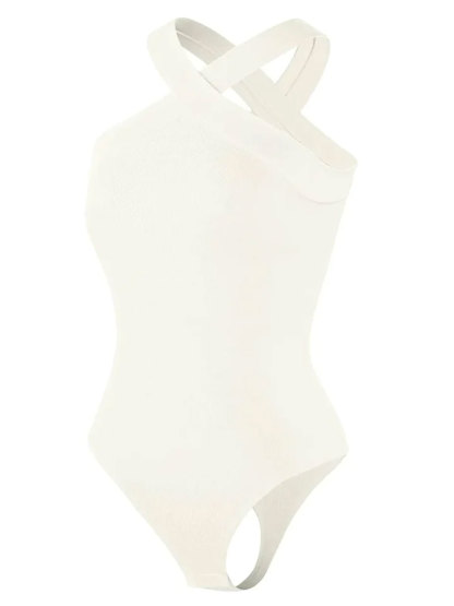 Seamless Crossover Halter Thong Shaping Bodysuit