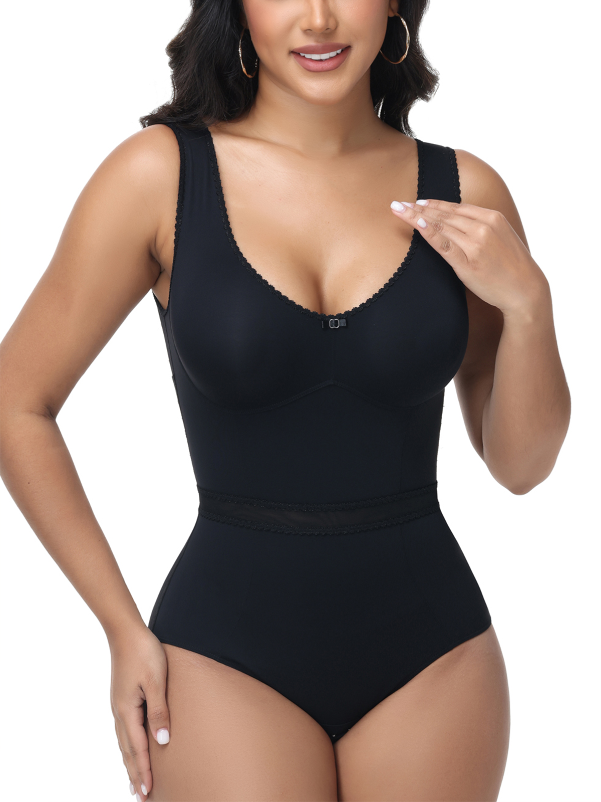 Lace Triangle Bodysuit Shapewear