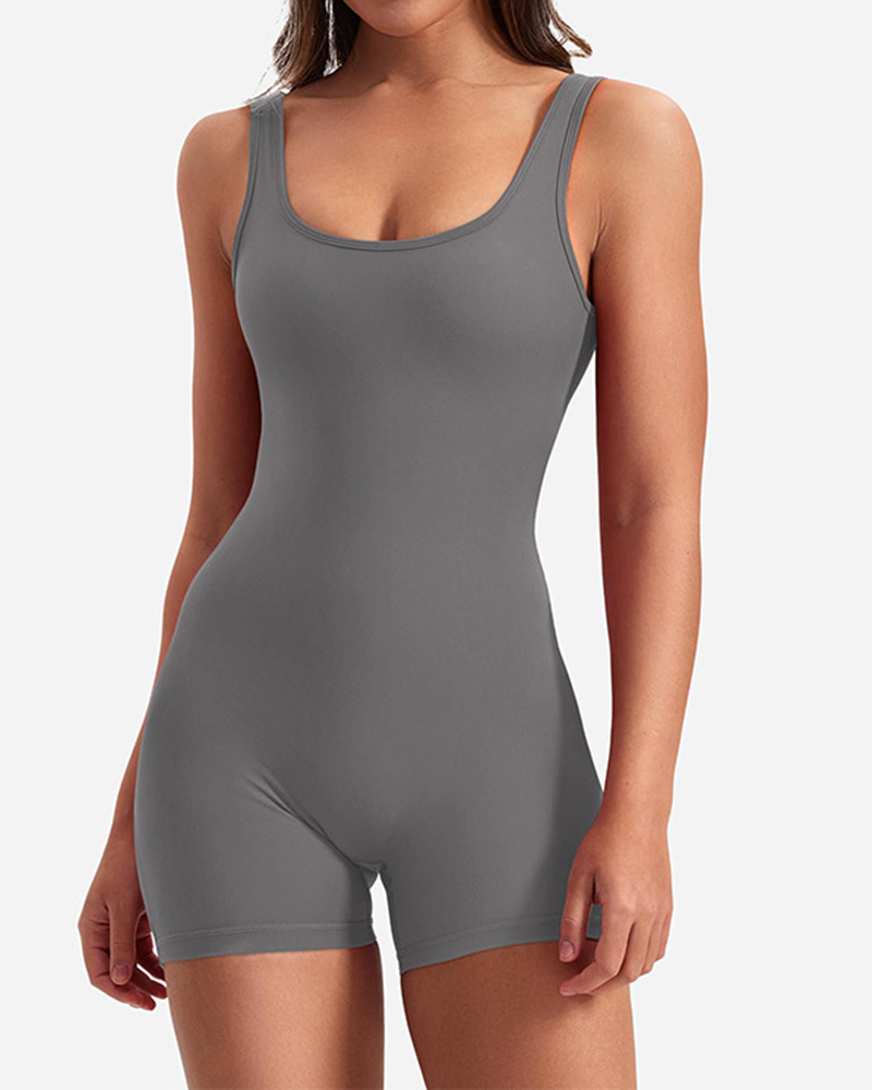 Backless Slim Fit Butt Lifting Yoga Jumpsuit