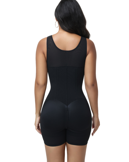 Shapshe® Lace Deep V Zipper Closure Tummy Control Body Shaper