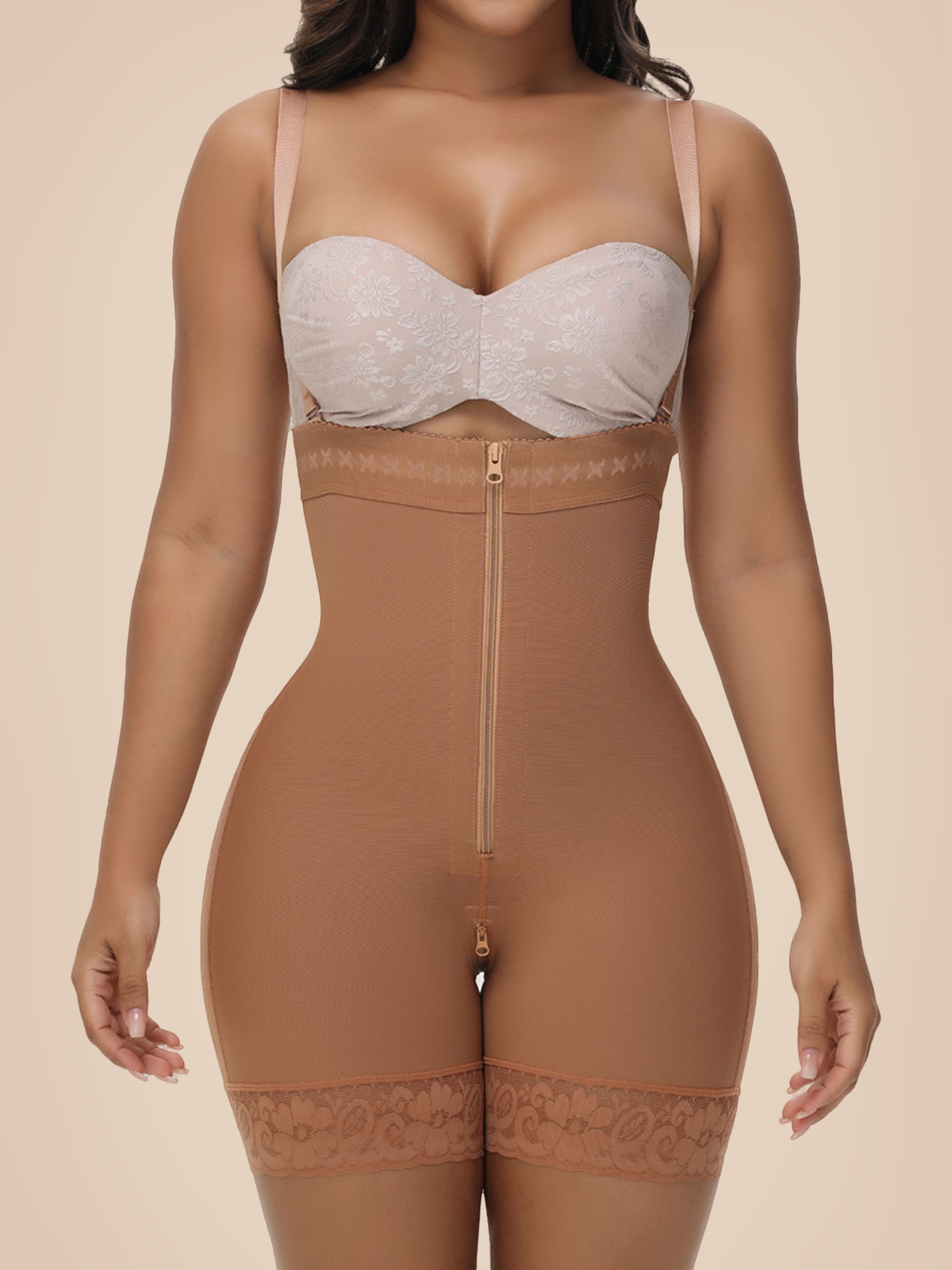 Fajas Colombianas Butt Lifter Shapewear Shorts Crotch with Zipper Ref 1009