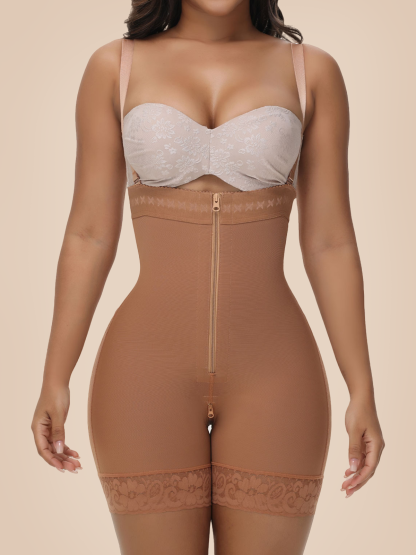 Fajas Colombianas Butt Lifter Shapewear Shorts Crotch with Zipper Ref 1009